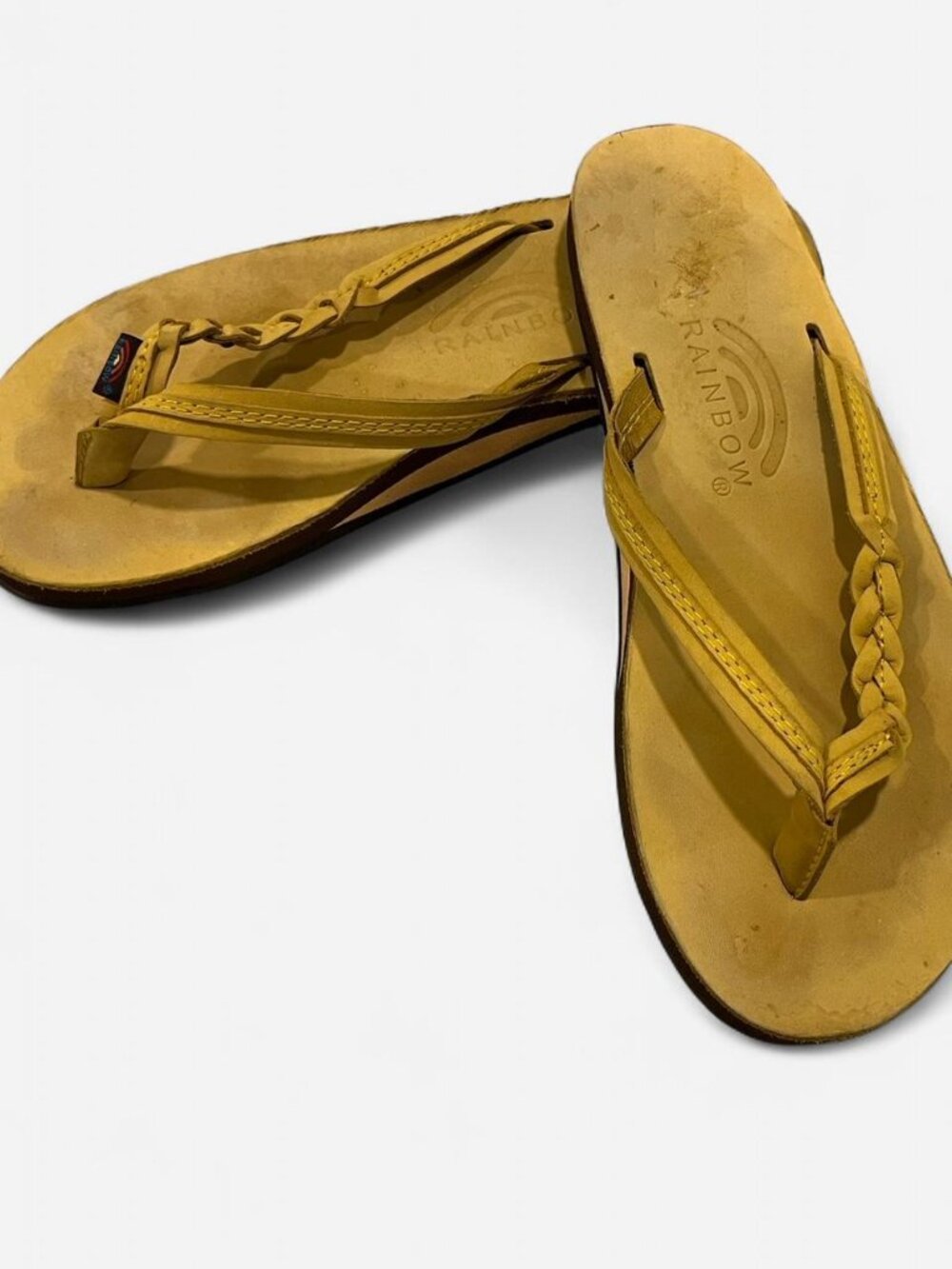 Rainbow Women's Yellow and Tan Sandals